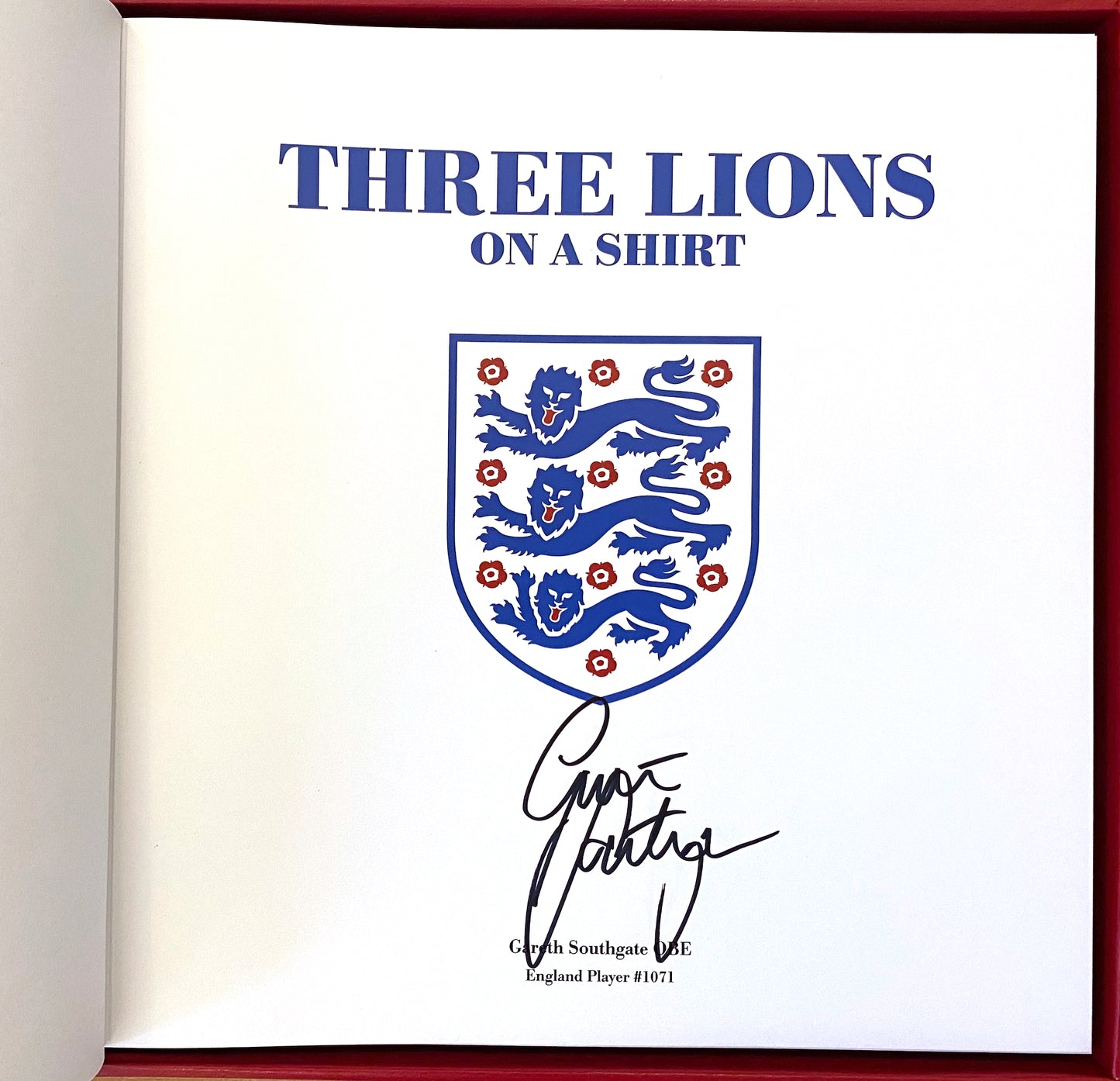 Three Lions On A Shirt - Manager's Edition - Signed by Gareth Southgate *Low Stock*
