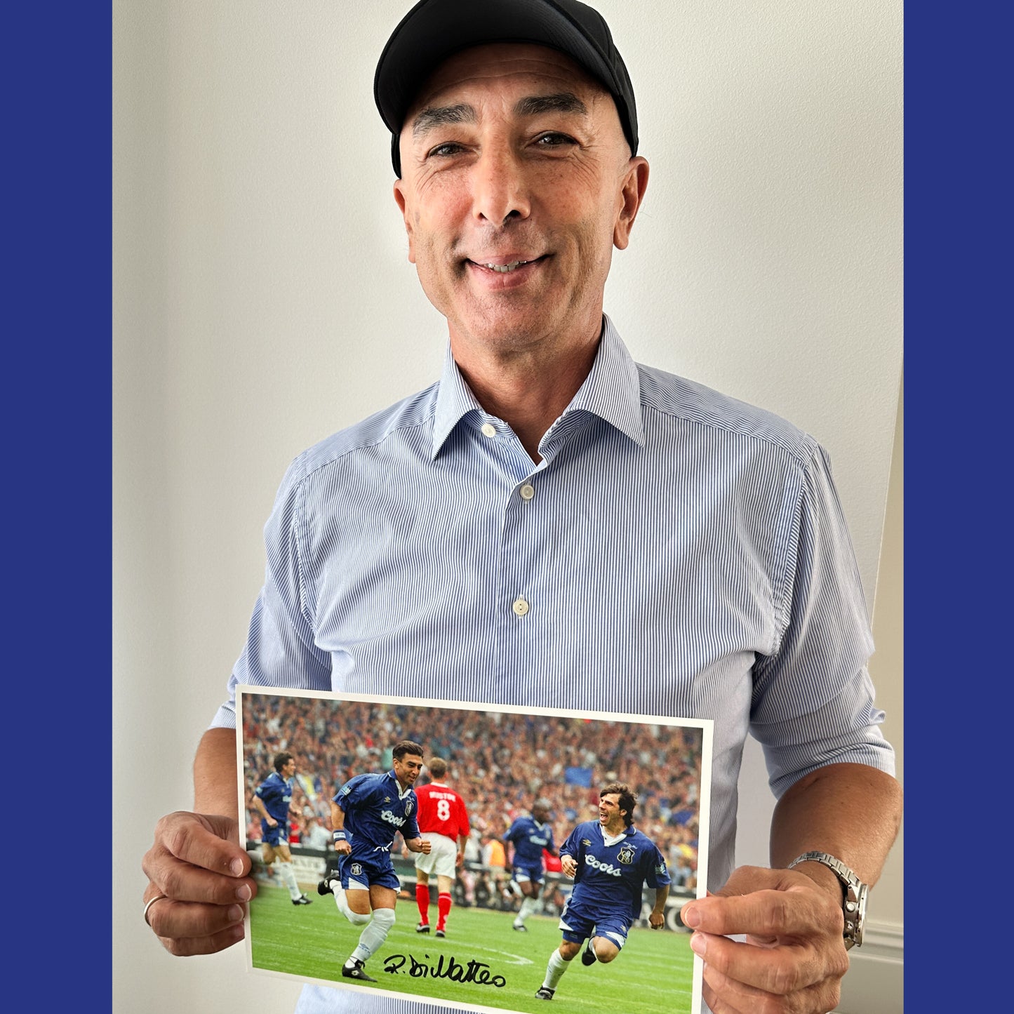 Chelsea FC: The Official History with print personally dedicated by Roberto Di Matteo