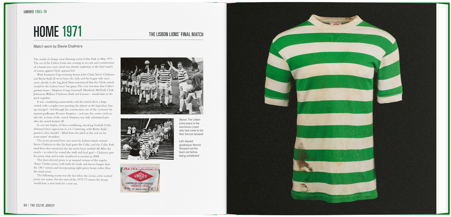 The Celtic Jersey: The Story of the Famous Green and White Hoops Told  through Historic Match Worn Shirts